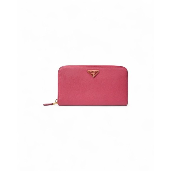 Prada Zippy Saffiano Wallet Fuchsia - vintage - Picture 1 of 1